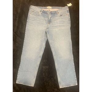 Abercrombie & Fitch Plus Size Mid Rise Denim Jeans 18S 34S NWT‎